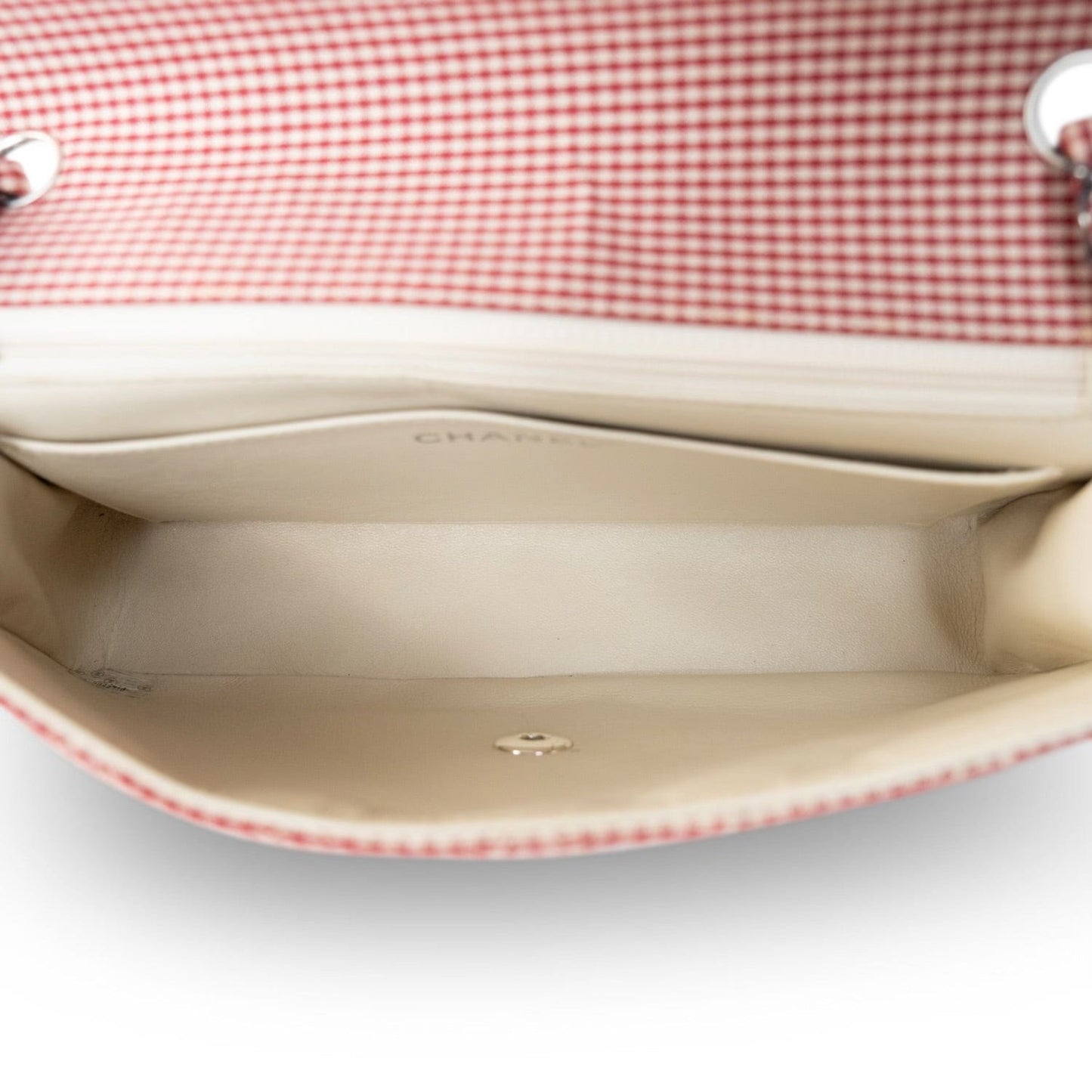 Vintage Gingham Red Medium Single Flap Bag