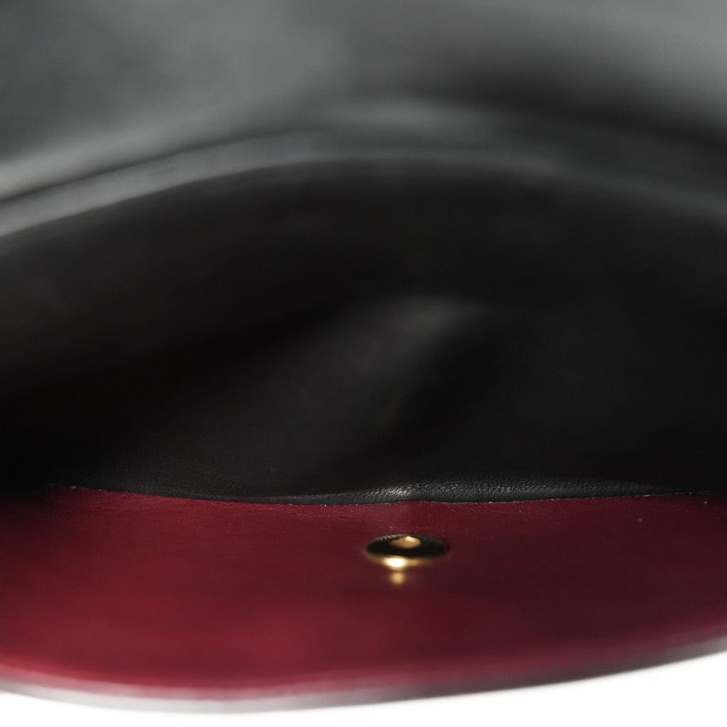 Black Horizontal Mademoiselle Multi Flap Bag GHW