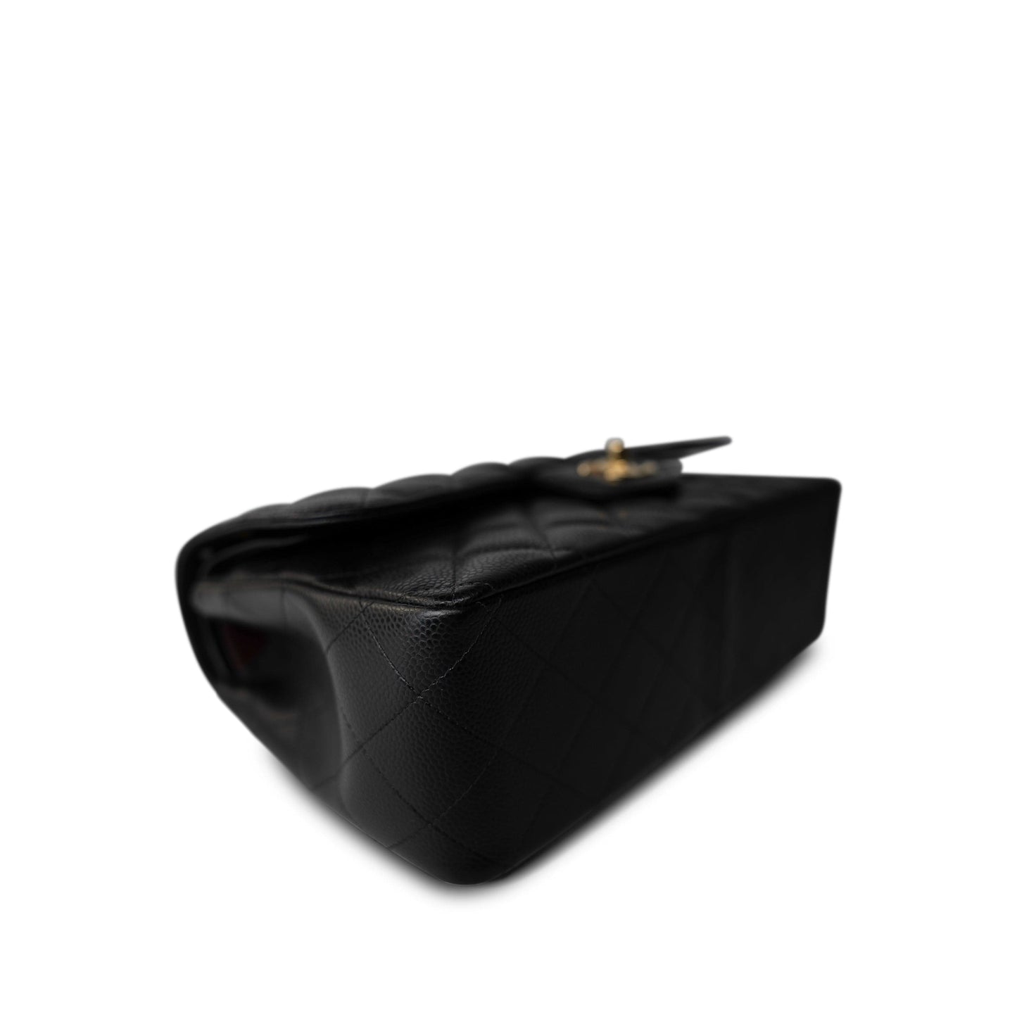 Black Jumbo Caviar Classic Flap GHW