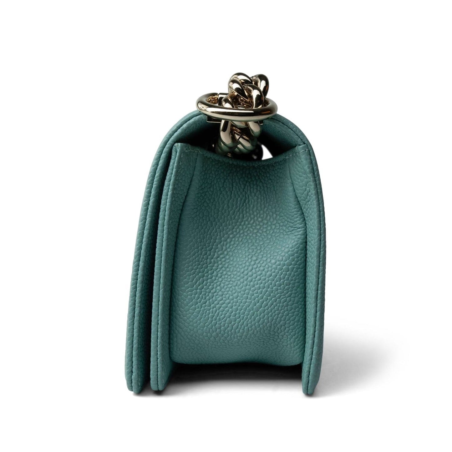 Tiffany Blue Caviar Quilted Small Boy Bag Light Gold Hardware