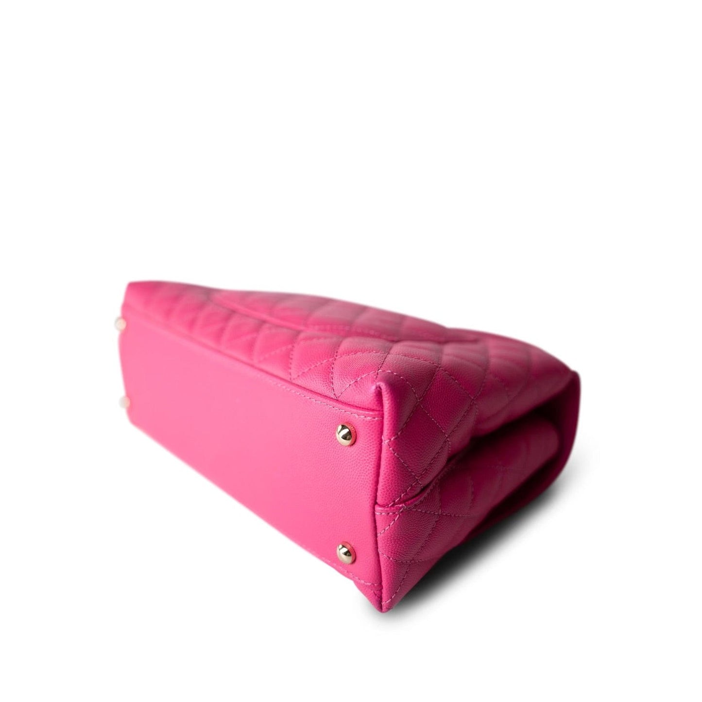 Pink Caviar Quilted Coco Handle Medium Light Gold Hardware