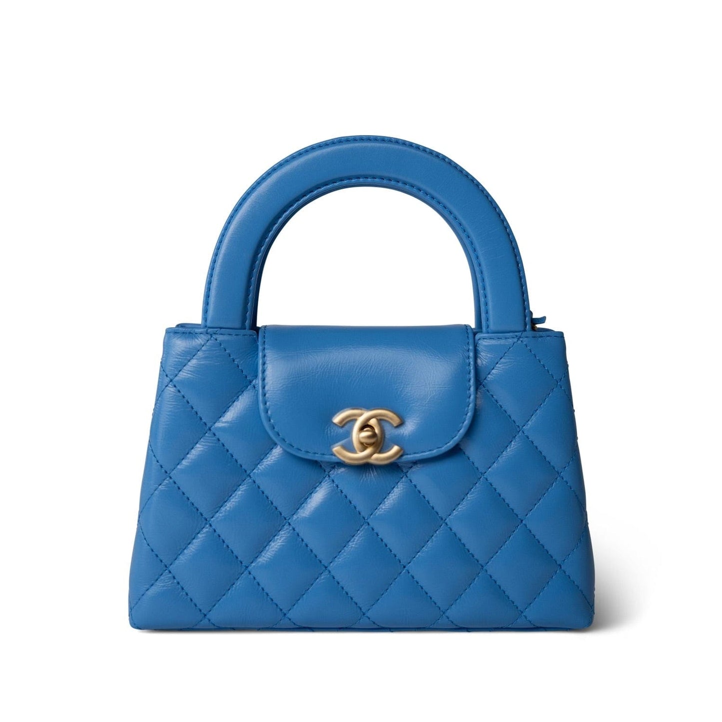 24P Blue Nano Kelly Shopper Aged Gold Hardware