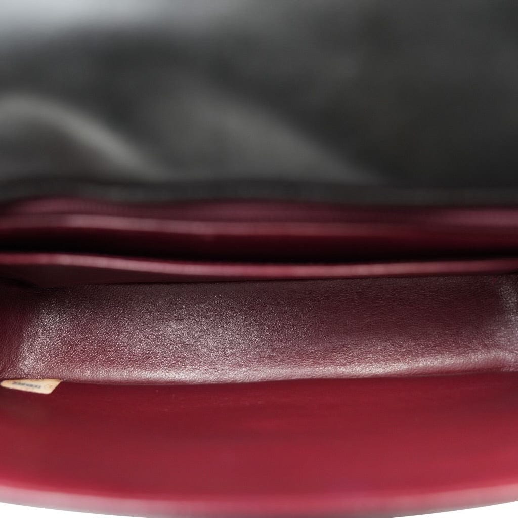 Black Horizontal Mademoiselle Multi Flap Bag GHW