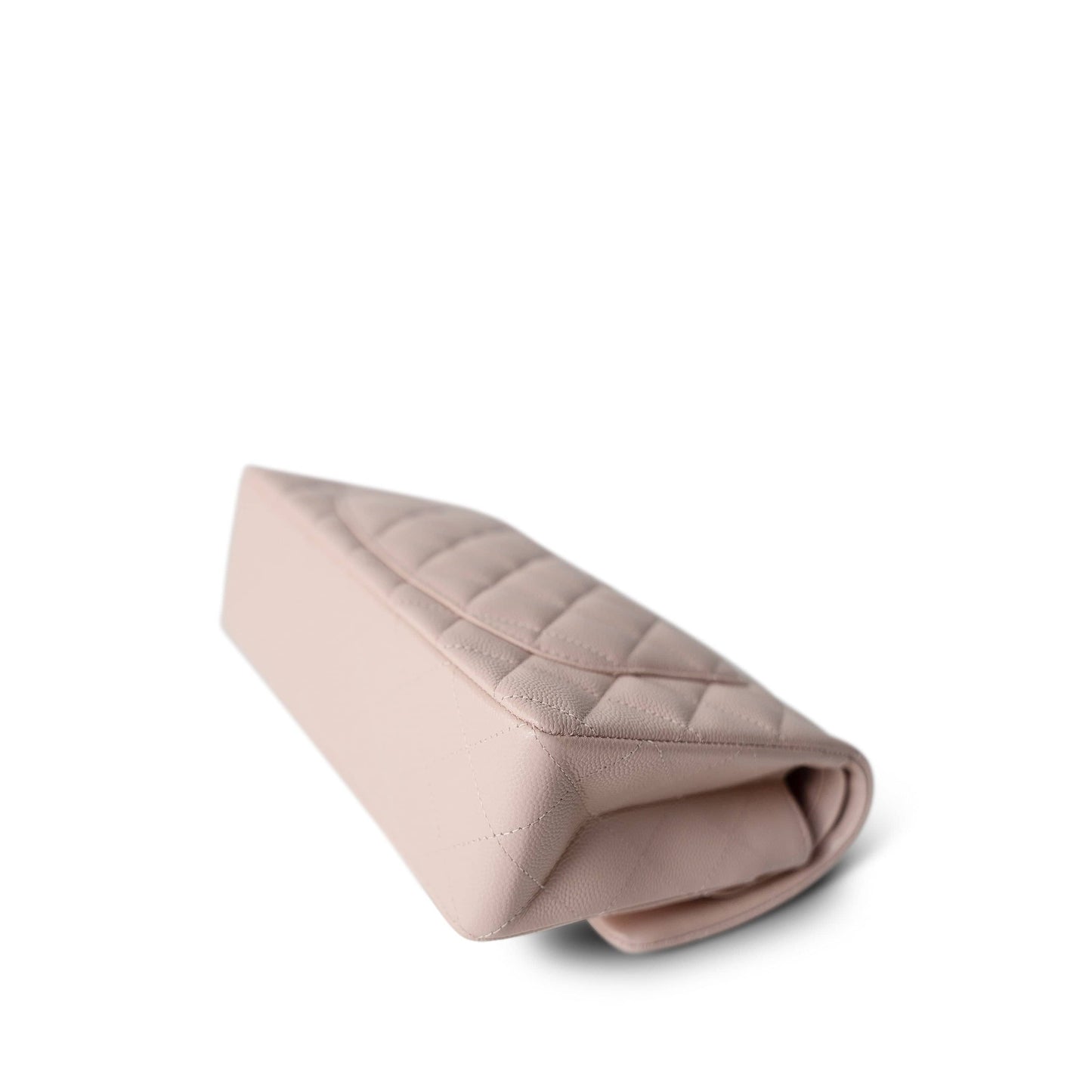 21C Light Pink Caviar Quilted Classic Flap Small LGHW