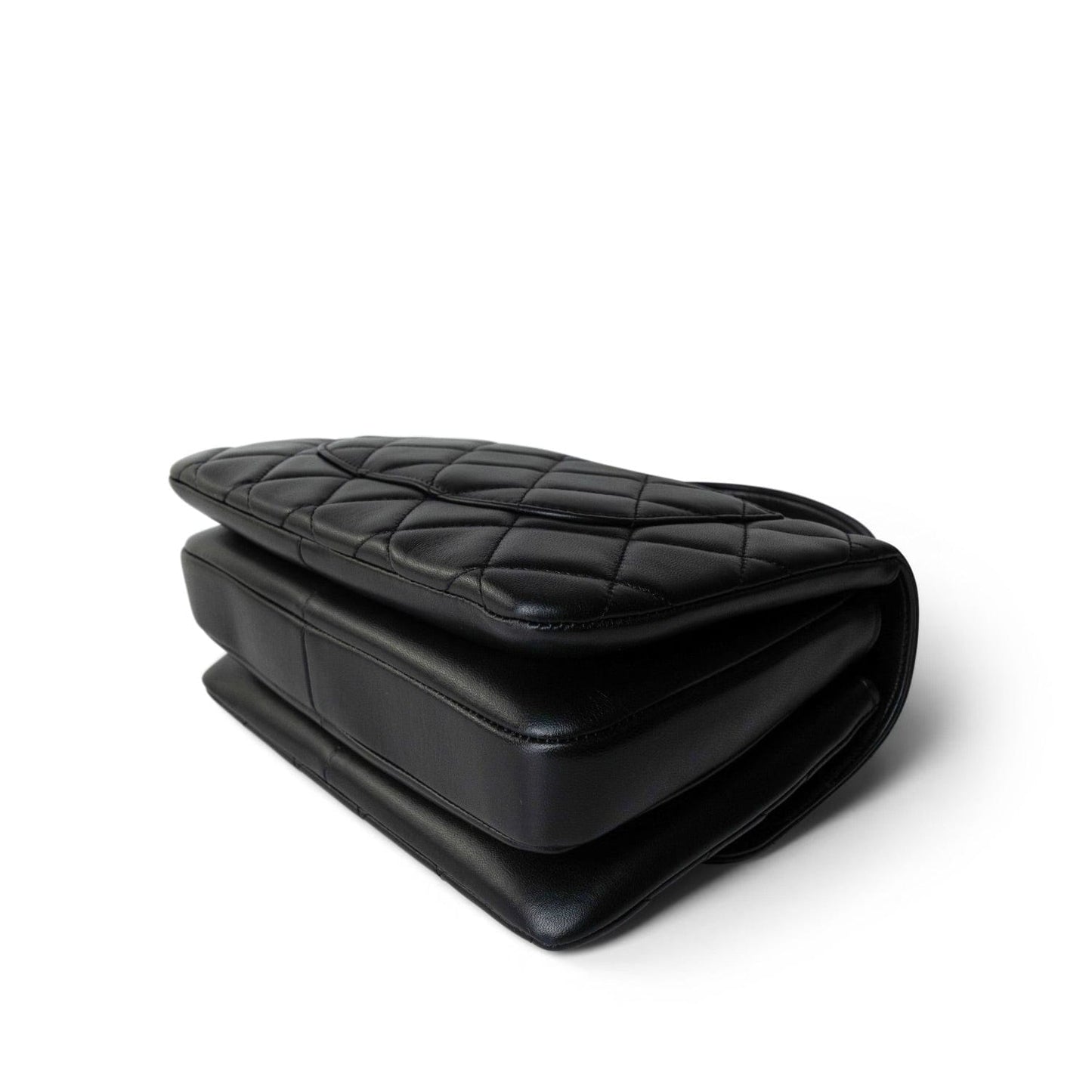 23B Black Trendy CC Lambskin Quilted Small Light Gold Hardware