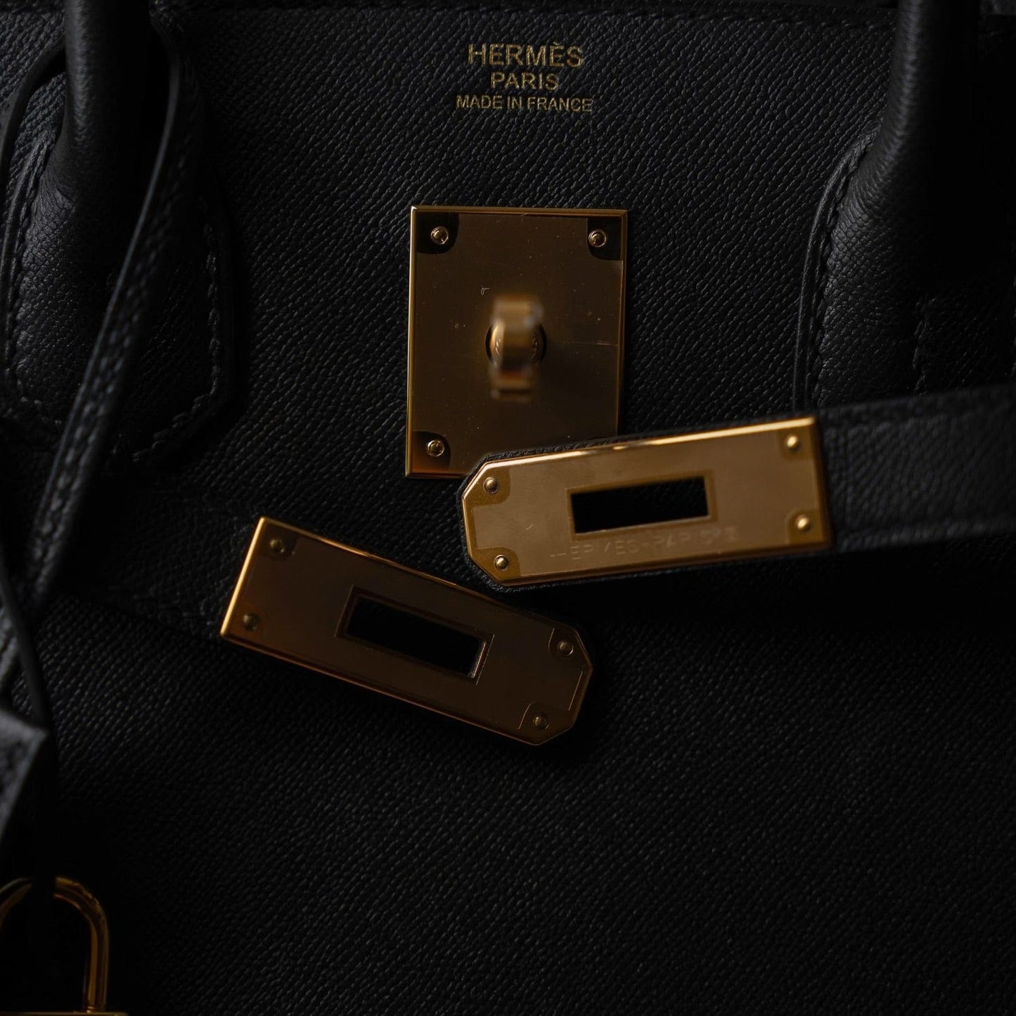 Birkin Sellier 30 Noir Veau Madame Gold Plated Y Stamp