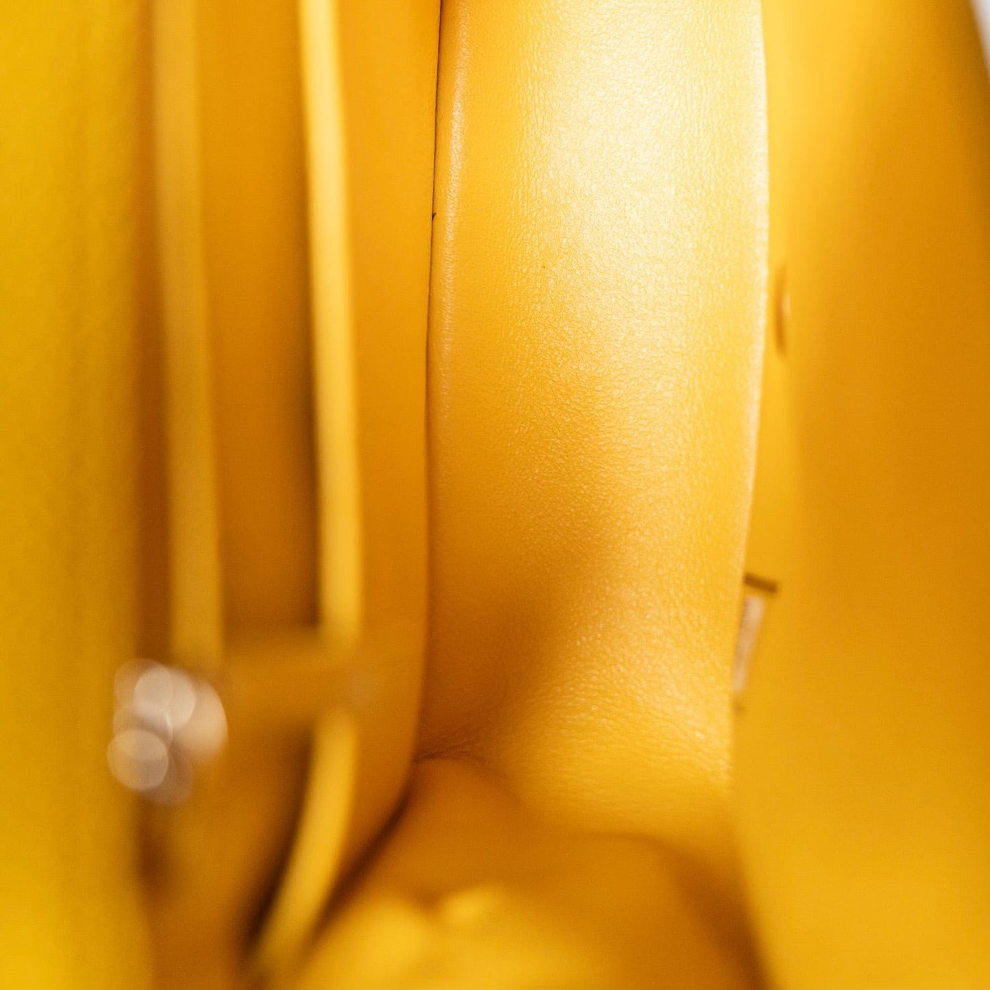 18S Yellow Caviar Quilted Mini Square Flap LGHW