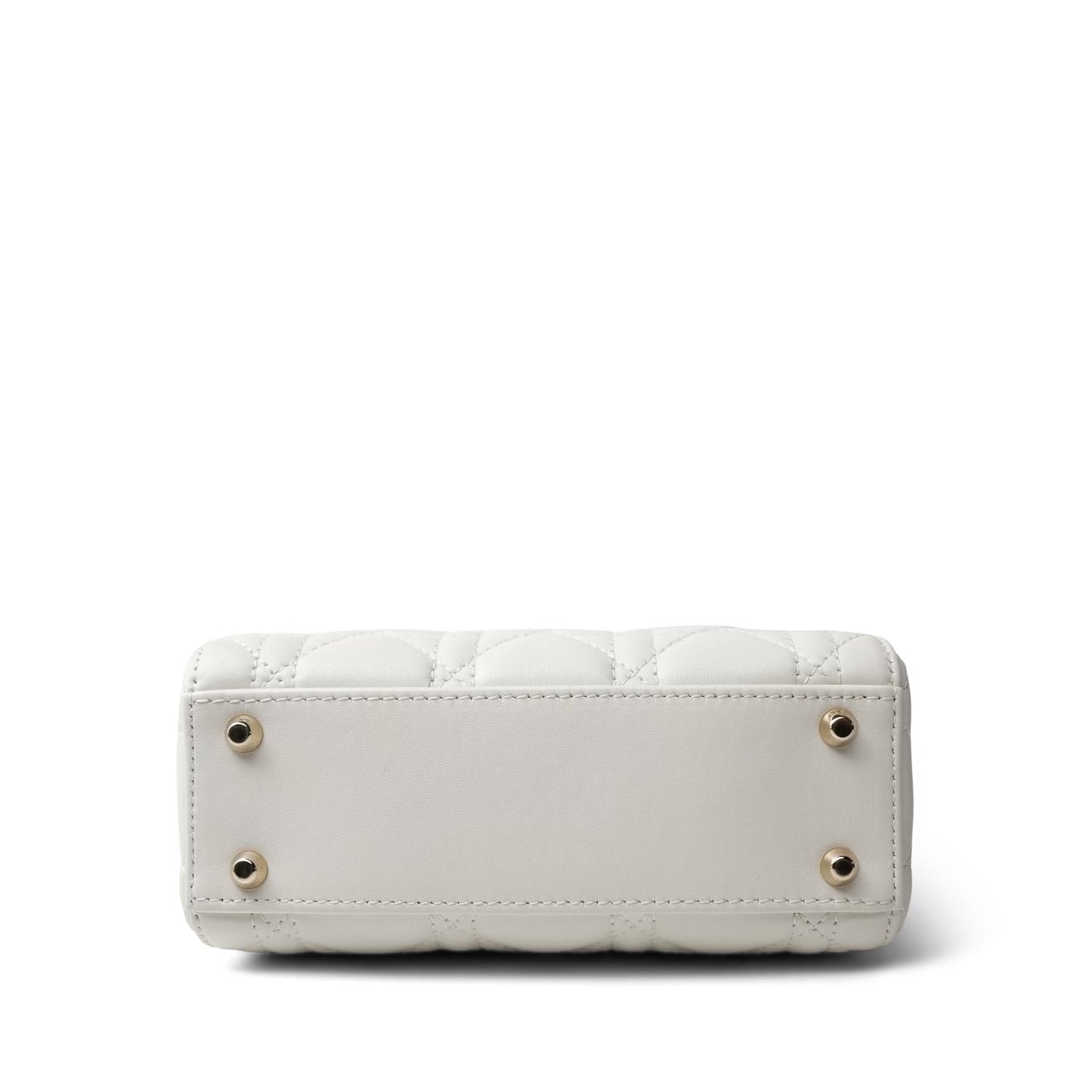 Mini Lady Dior White Lambskin Cannage