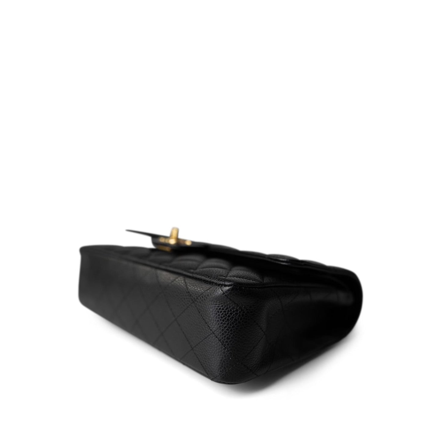 Black Caviar Quilted Classic Flap Medium 24k Gold Hardware