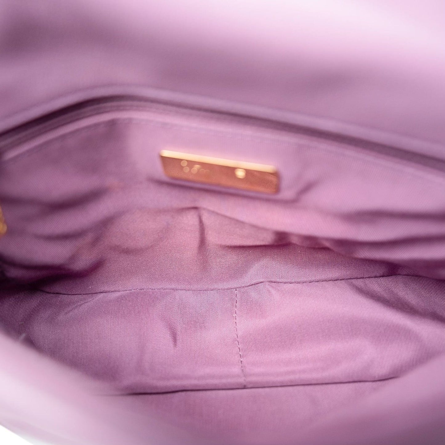 20B Purple Goatskin Quilted 19 Flap Small Mixed Hardware