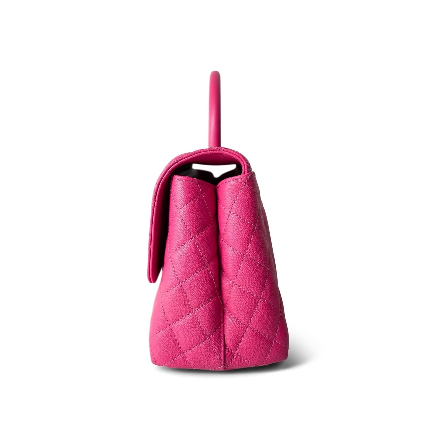 Pink Caviar Quilted Coco Handle Medium Light Gold Hardware