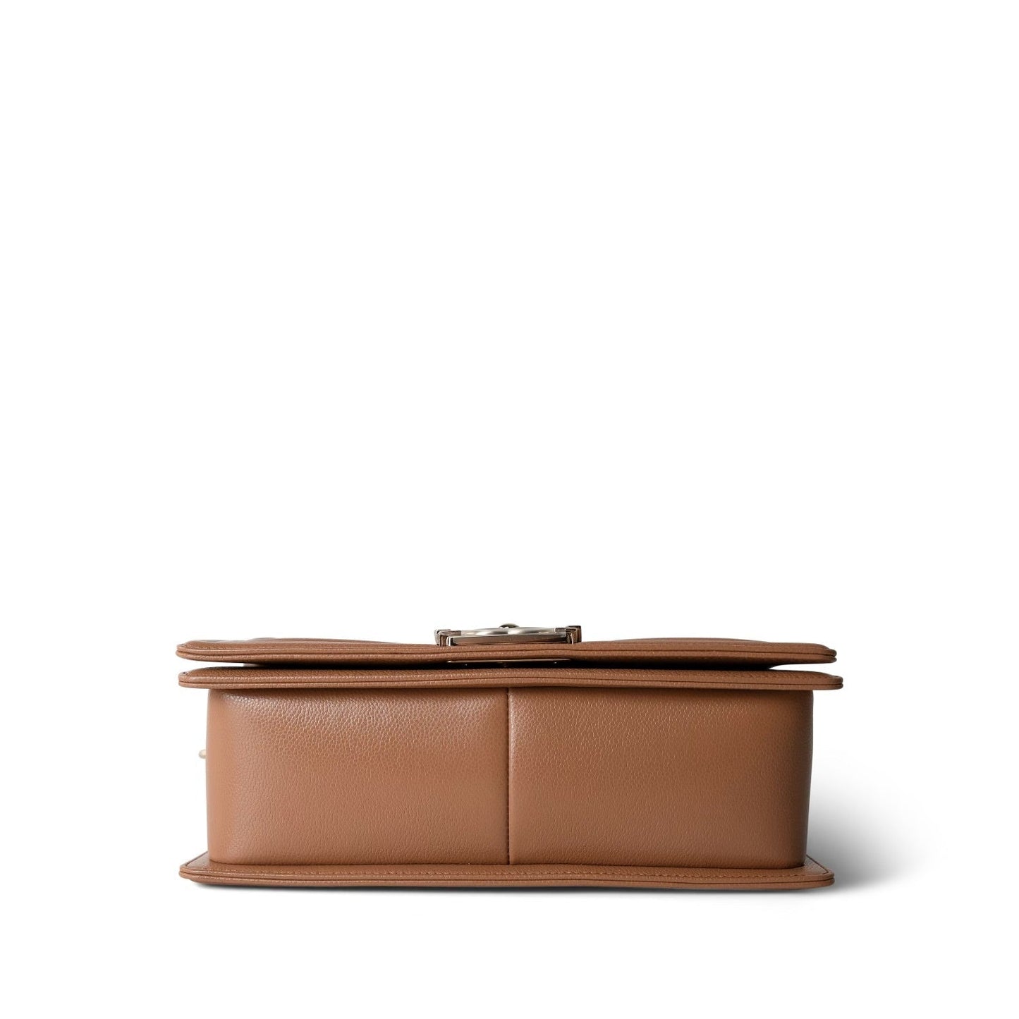 21K Caramel Caviar Quilted Boy Bag Medium Light Gold Hardware