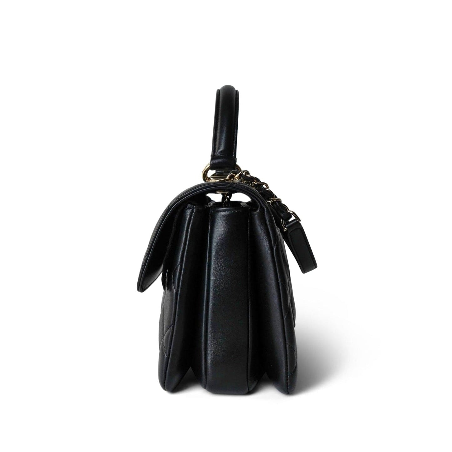 23B Black Trendy CC Lambskin Quilted Small Light Gold Hardware