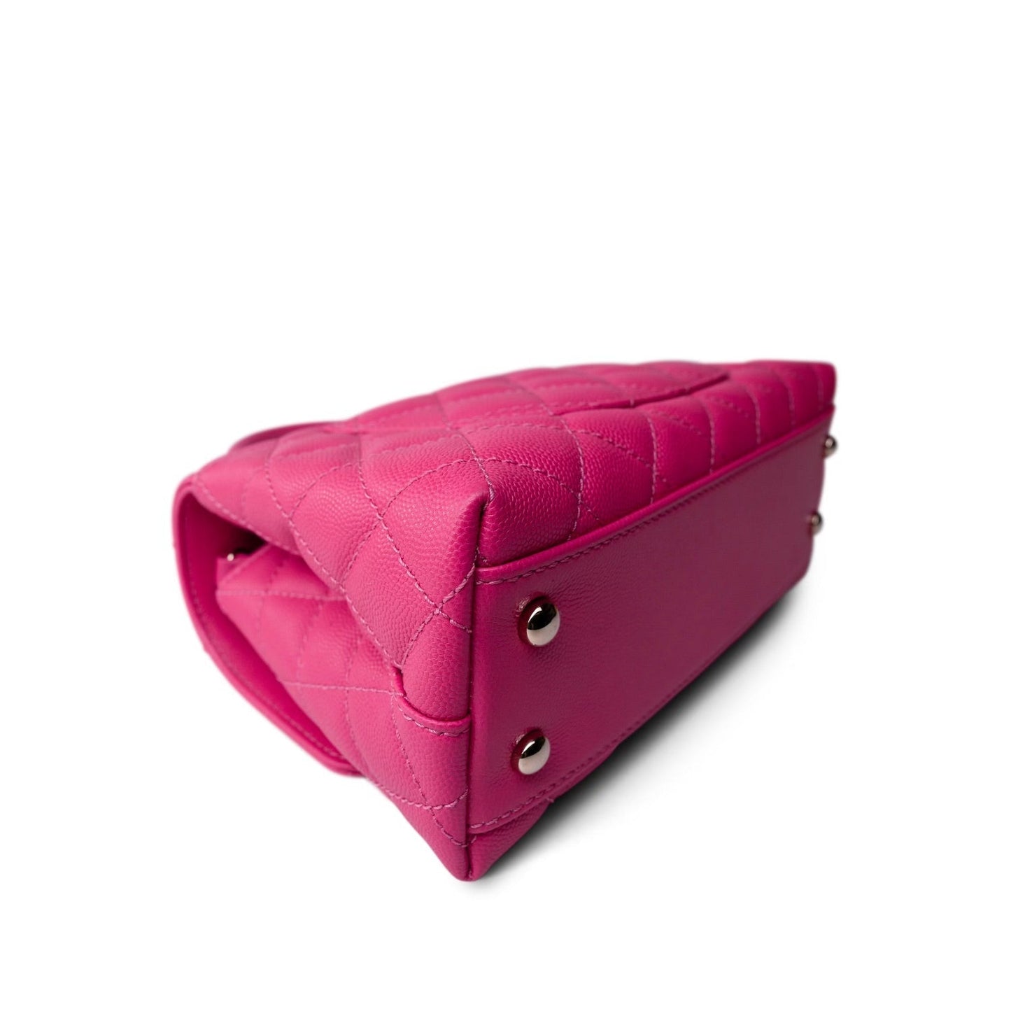 Pink Caviar Quilted Coco Handle Small Light Gold Hardware