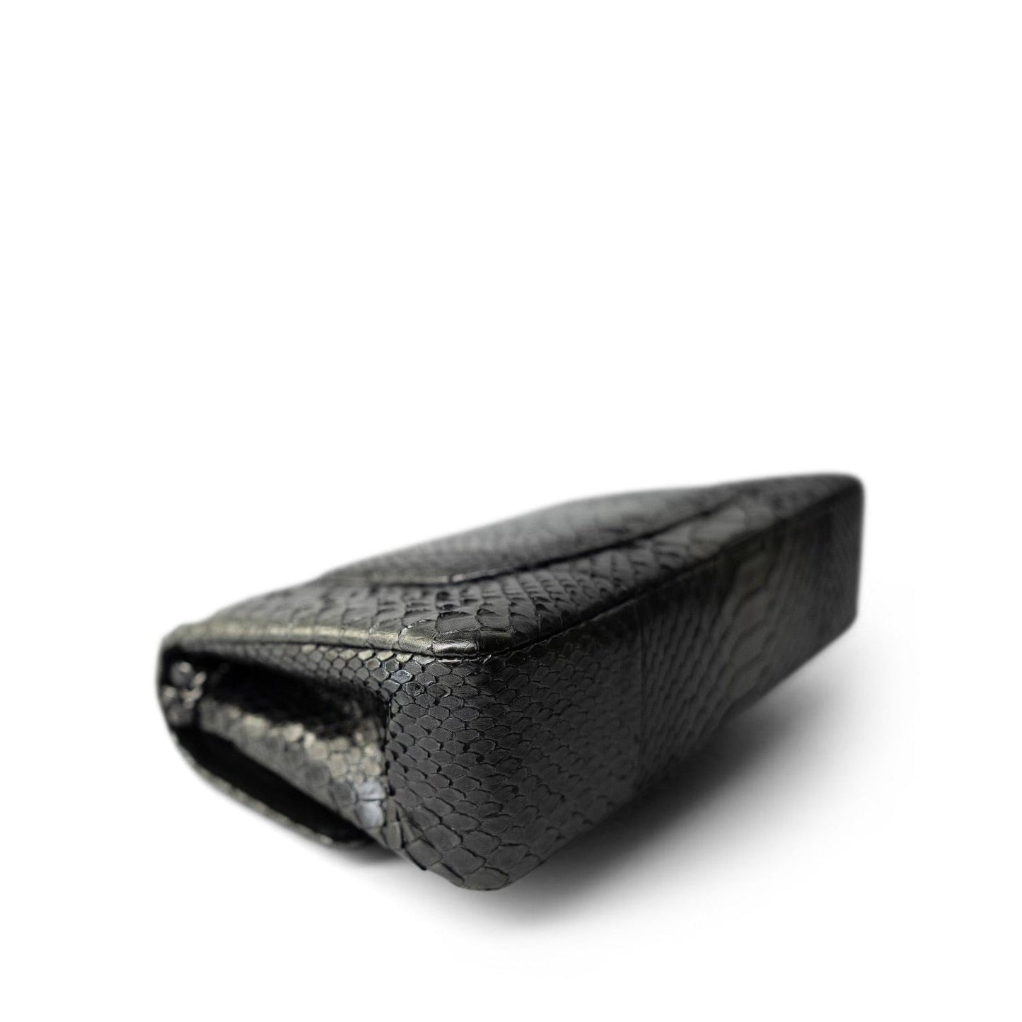 Metallic Python Medium Classic Double Flap