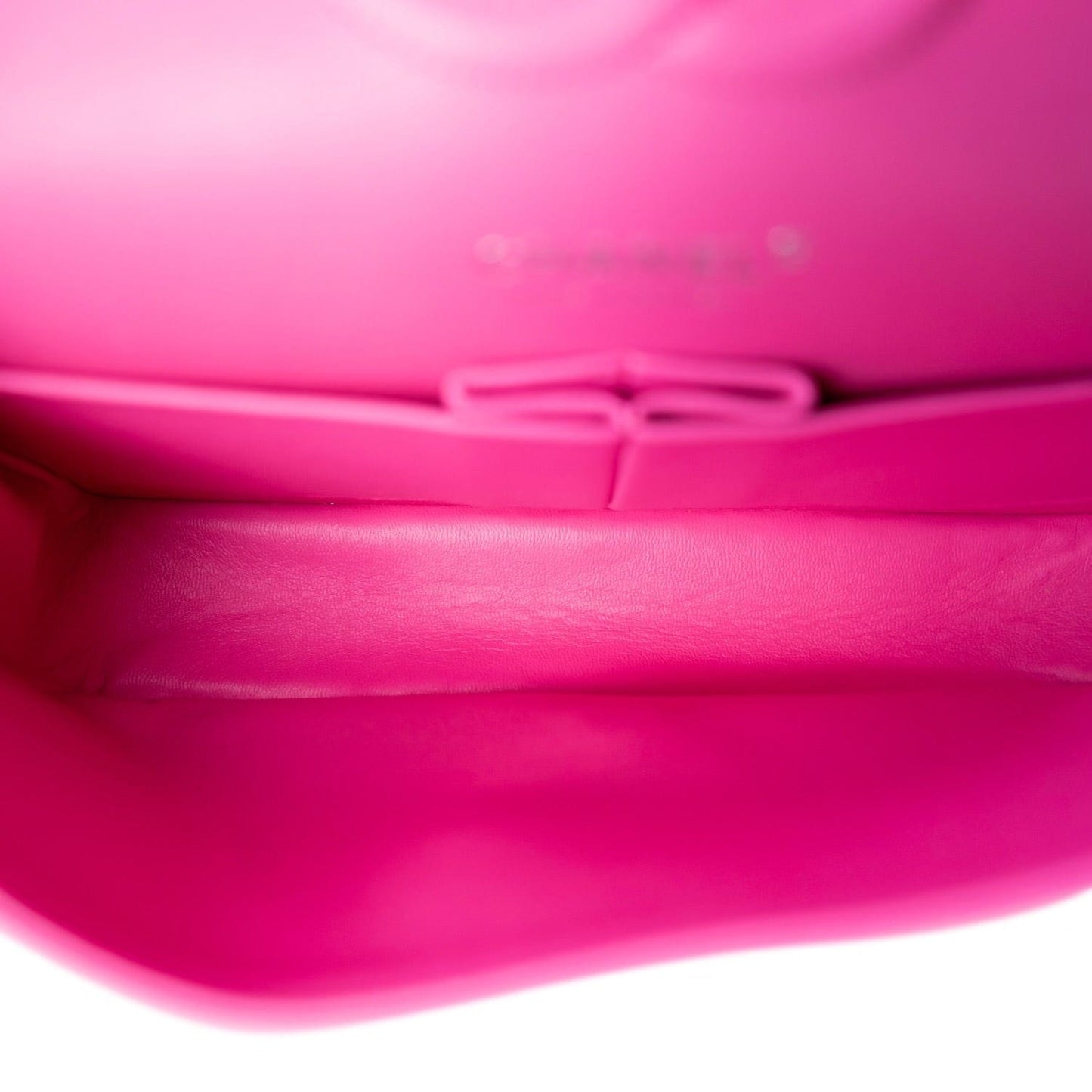 21S Neon Pink Lambskin Quilted Classic Flap Medium Silver Hardware