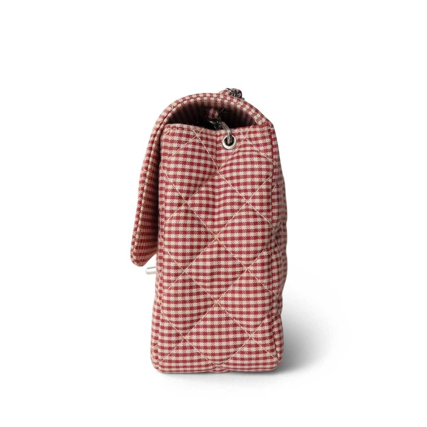 Vintage Gingham Red Medium Single Flap Bag