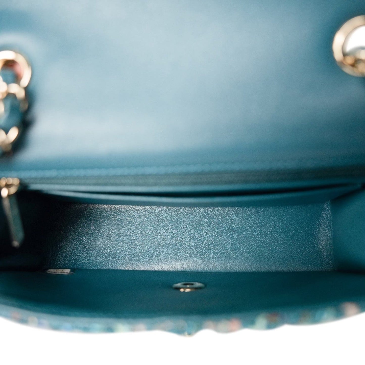 19A Ancient Egypt Turquoise Tweed Quilted Mini Rectangular Flap LGHW