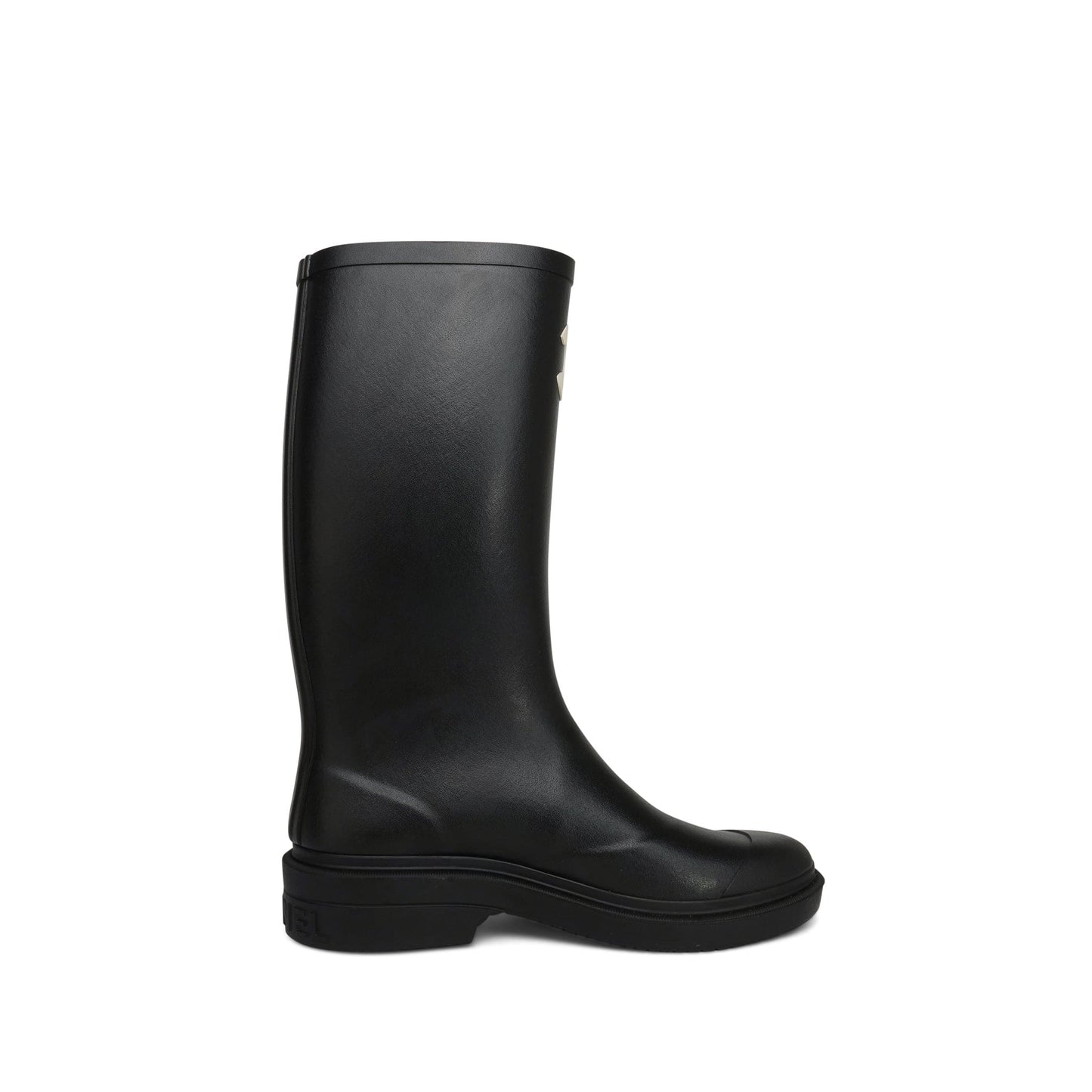 Black Caoutchouk CC High Boots Size 37