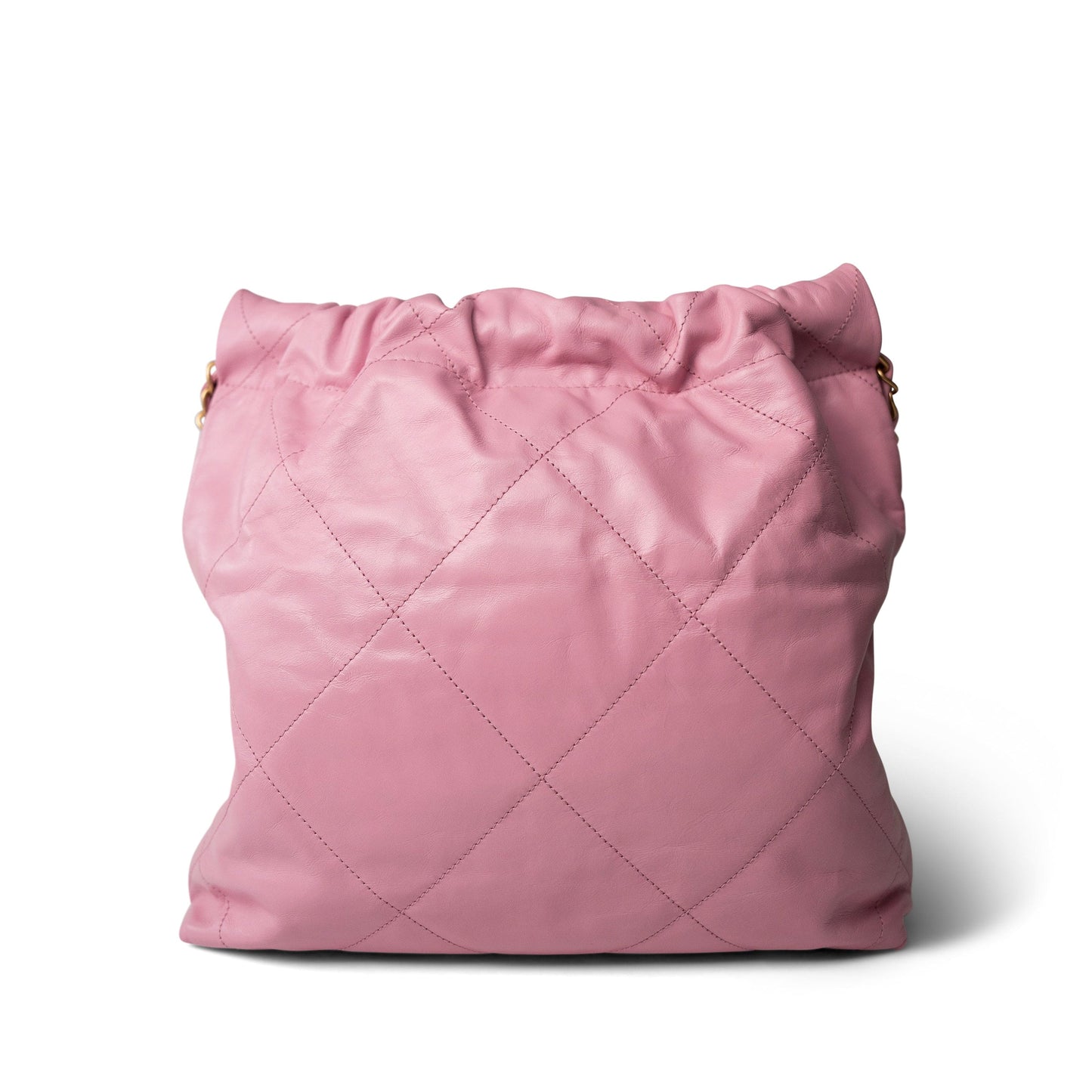 Light Pink Calfskin Quilted 22 Hobo Bag Small