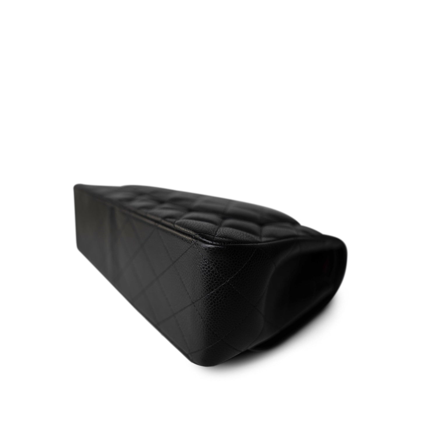 Black Jumbo Caviar Classic Flap GHW