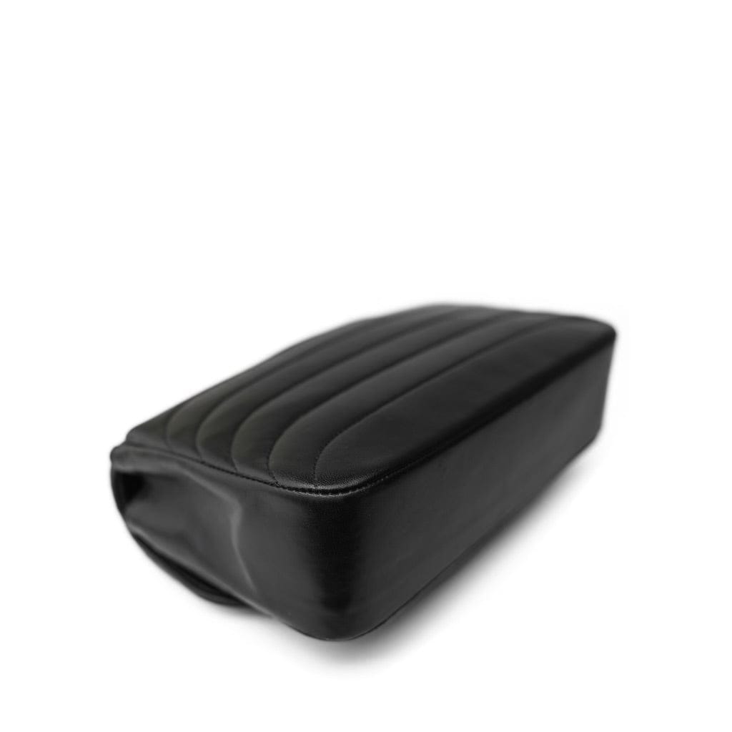 Black Horizontal Mademoiselle Multi Flap Bag GHW