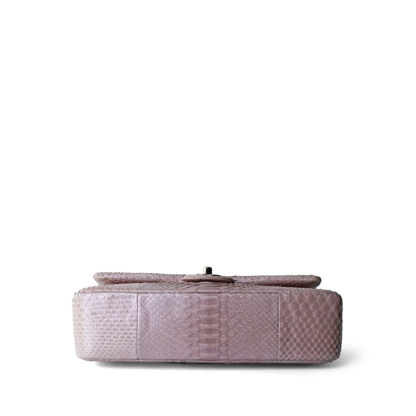 Iridescent Light Pink Python Medium Classic Double Flap LGHW