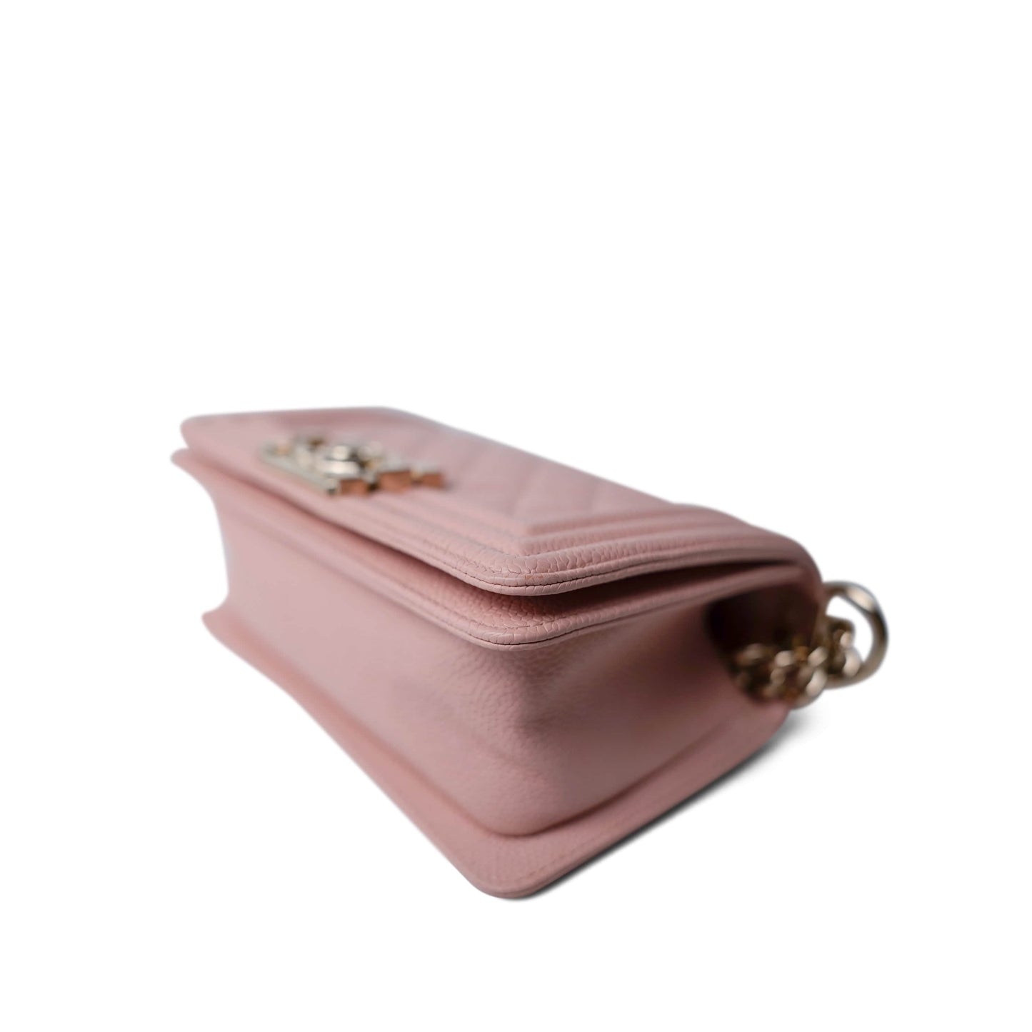Pink Nude / Pink Clair Boy Bag Small Caviar Quilted LGHW