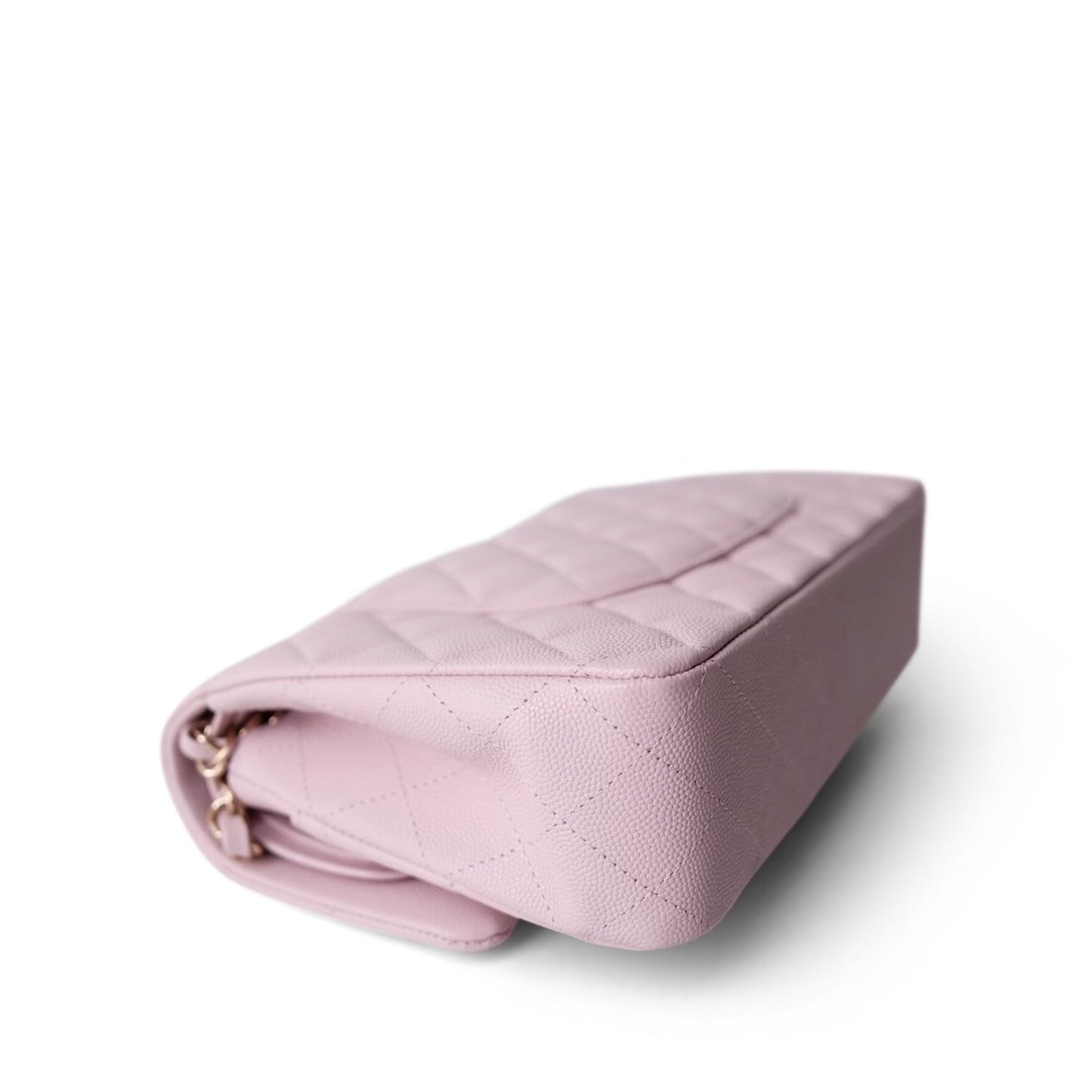 21S Light Pink Caviar Quilted Medium Classic Flap Light Gold Hardware