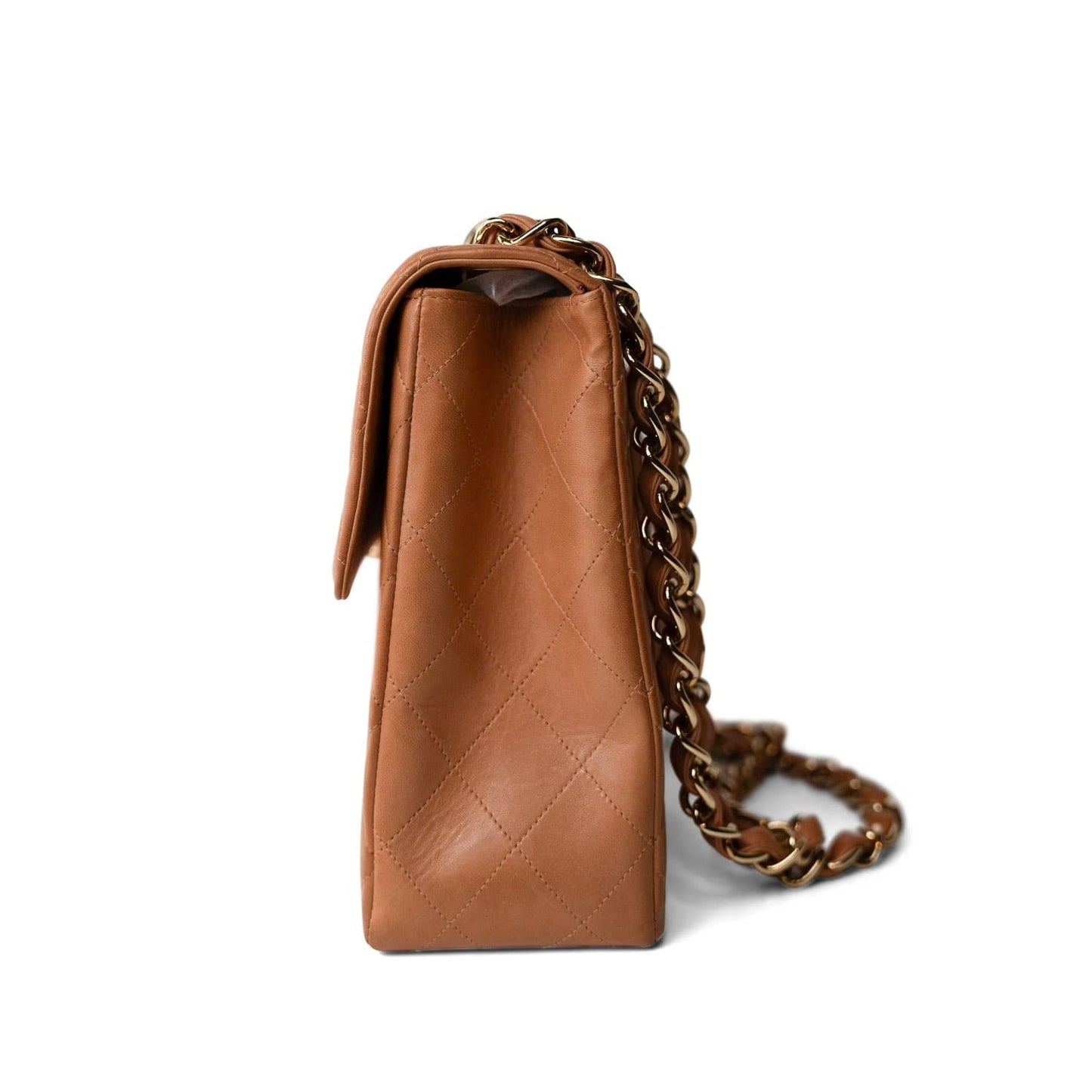 Vintage Caramel Jumbo Single Flap Bag GHW