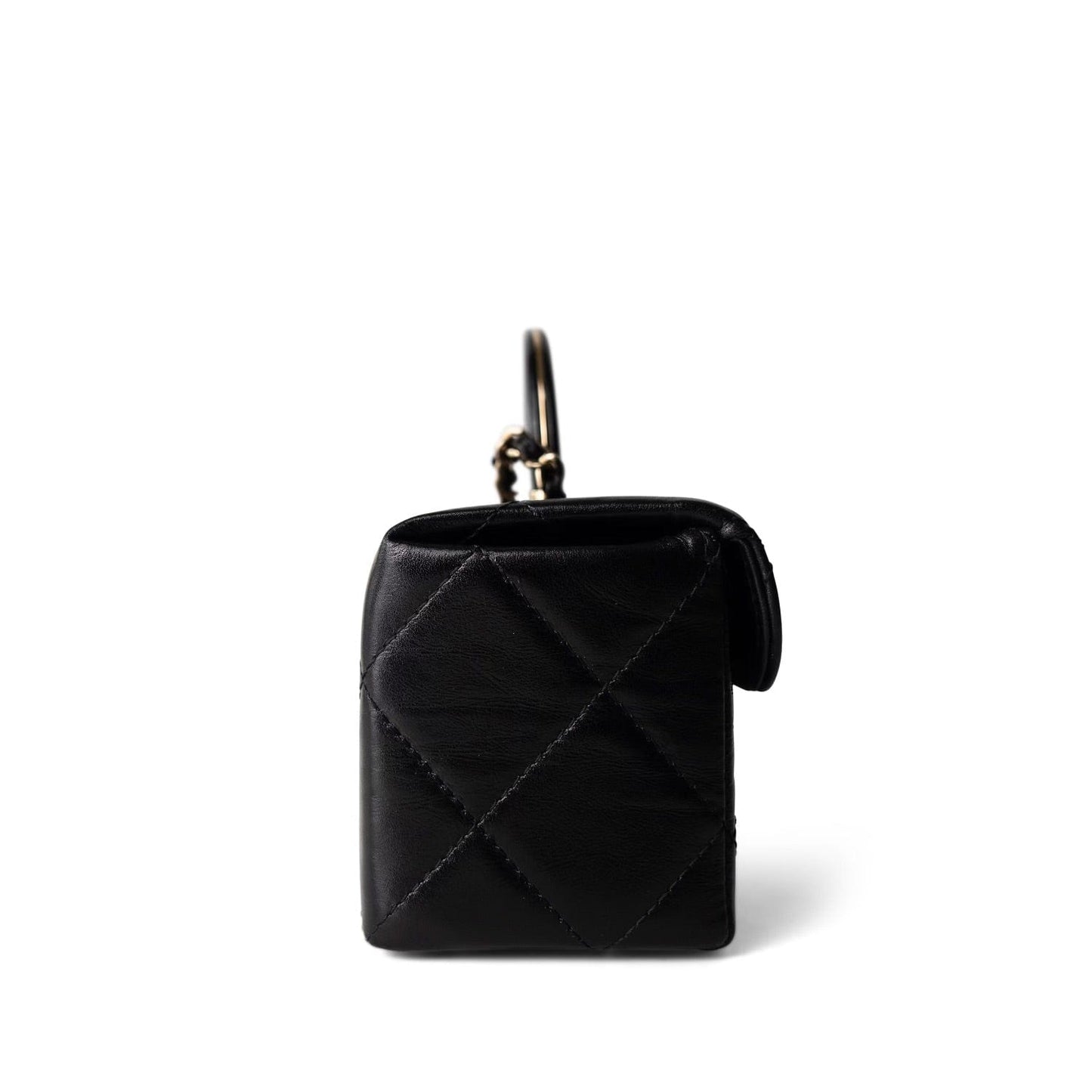 23k Black Shiny Mini Box Bag Vanity LGHW
