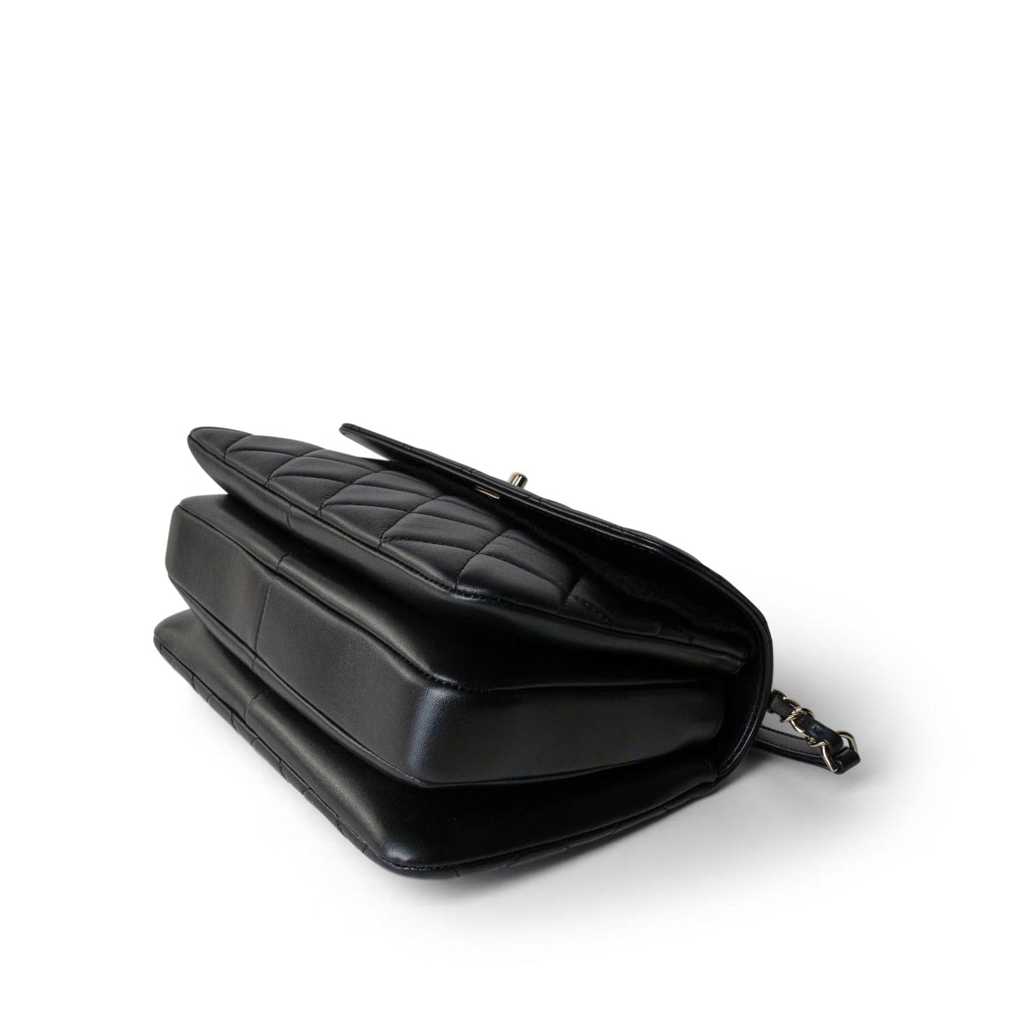 23B Black Trendy CC Lambskin Quilted Small Light Gold Hardware