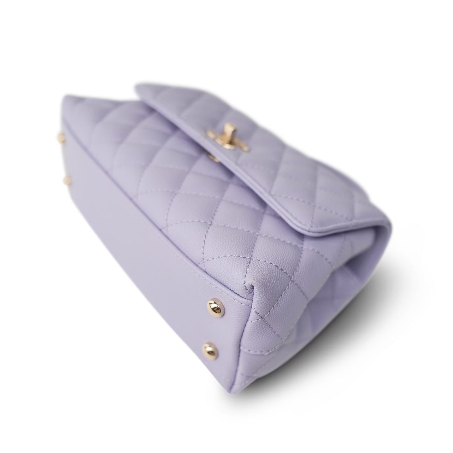 21K Lilac Caviar Quilted Small Coco Handle LGHW