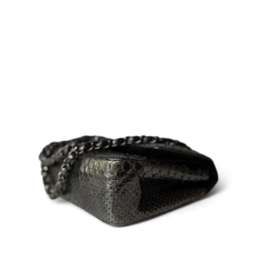 Medium Python Metallic Classic Double Flap