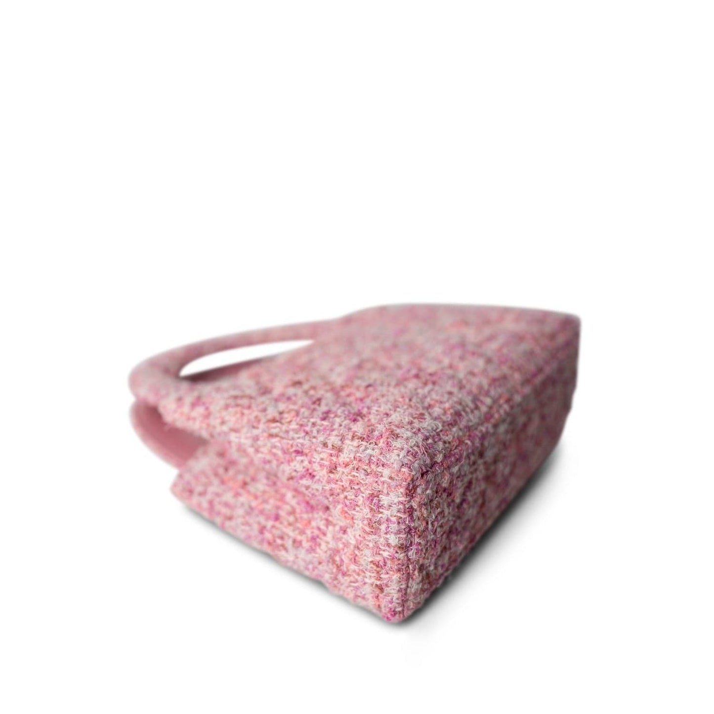 24P Pink Tweed Quilted Nano Kelly Shopper Aged Gold Hardware