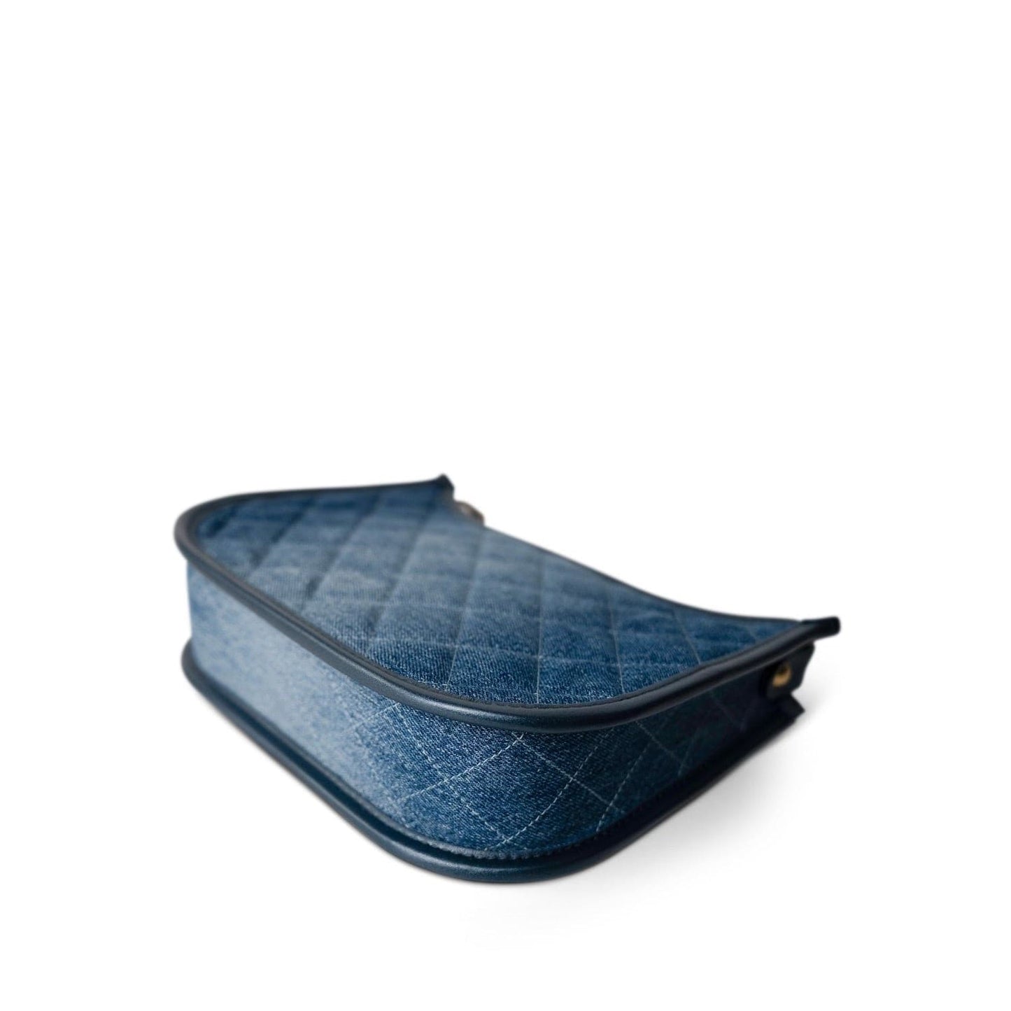 24S Denim Hobo Bag Aged Gold Hardware