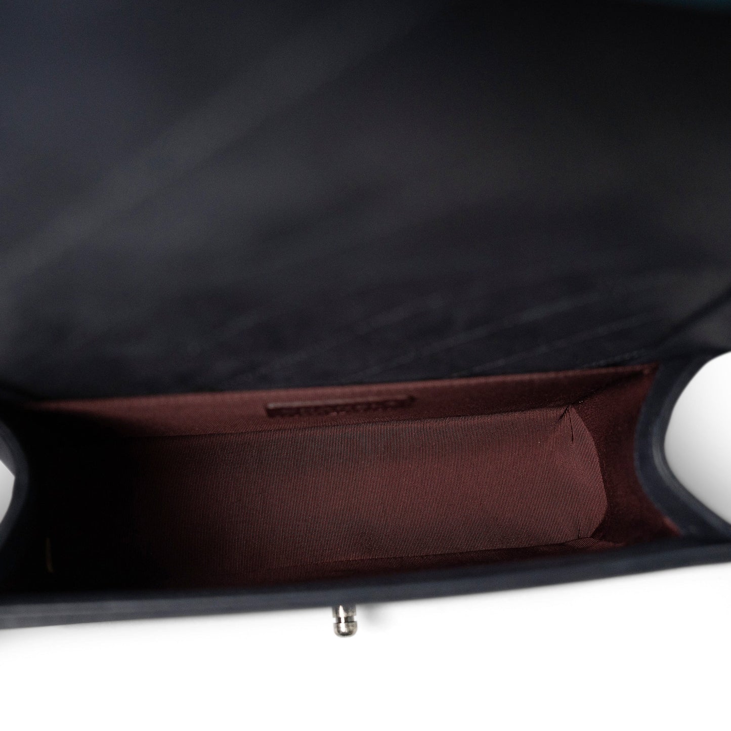 Navy/Cream Shearling Boy Bag Old Medium Ruthenium Hardware