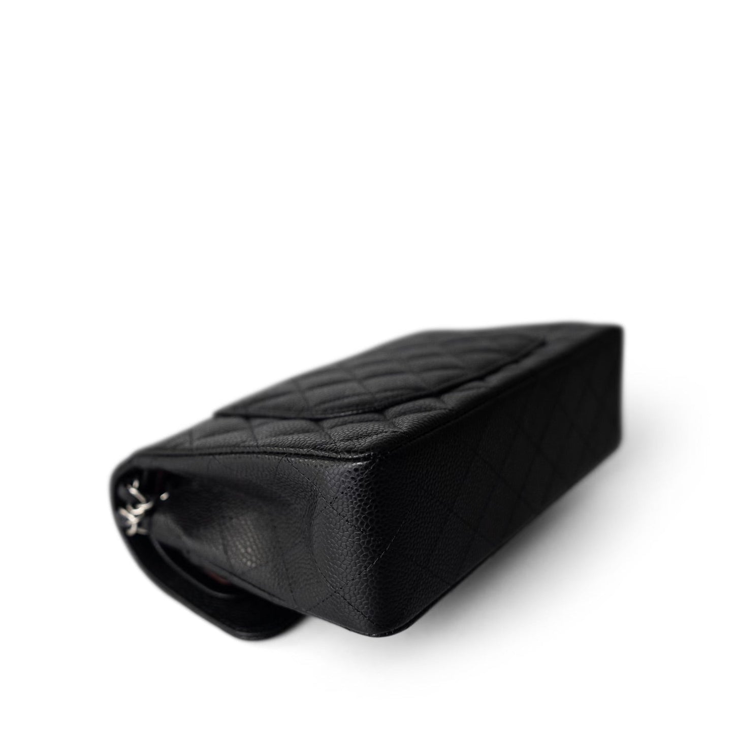 Black Caviar Quilted Classic Flap Small SHW