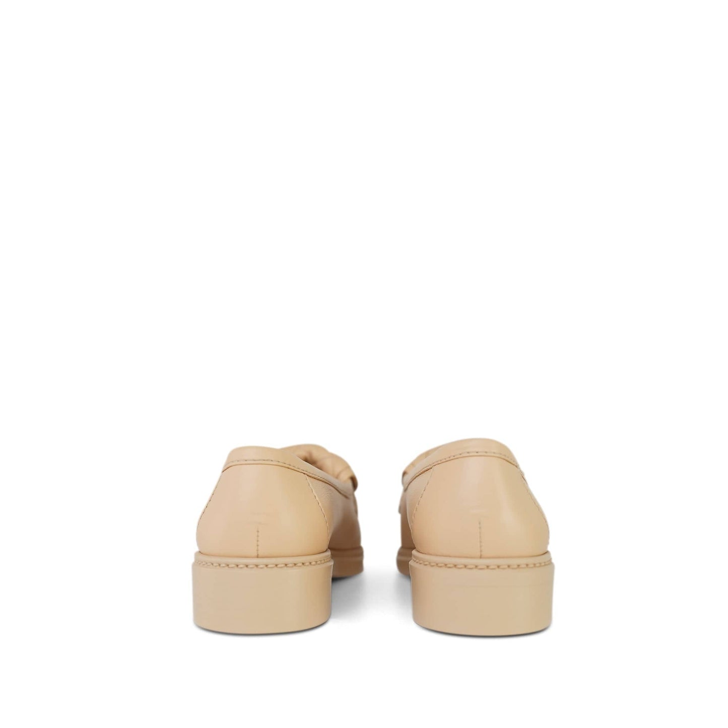 24C Beige Lambskin Quilted Turnlock CC Loafer Moccasins Size 38.5