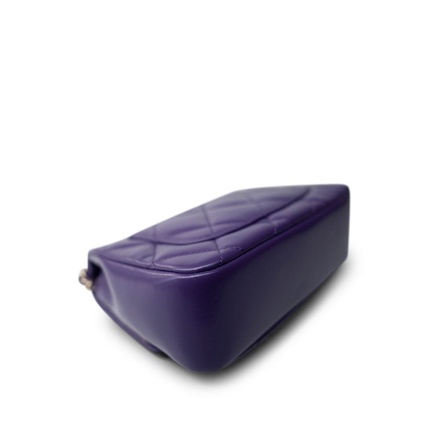 24C Purple Shiny Lambskin Coco Trip Flap Bag LGHW