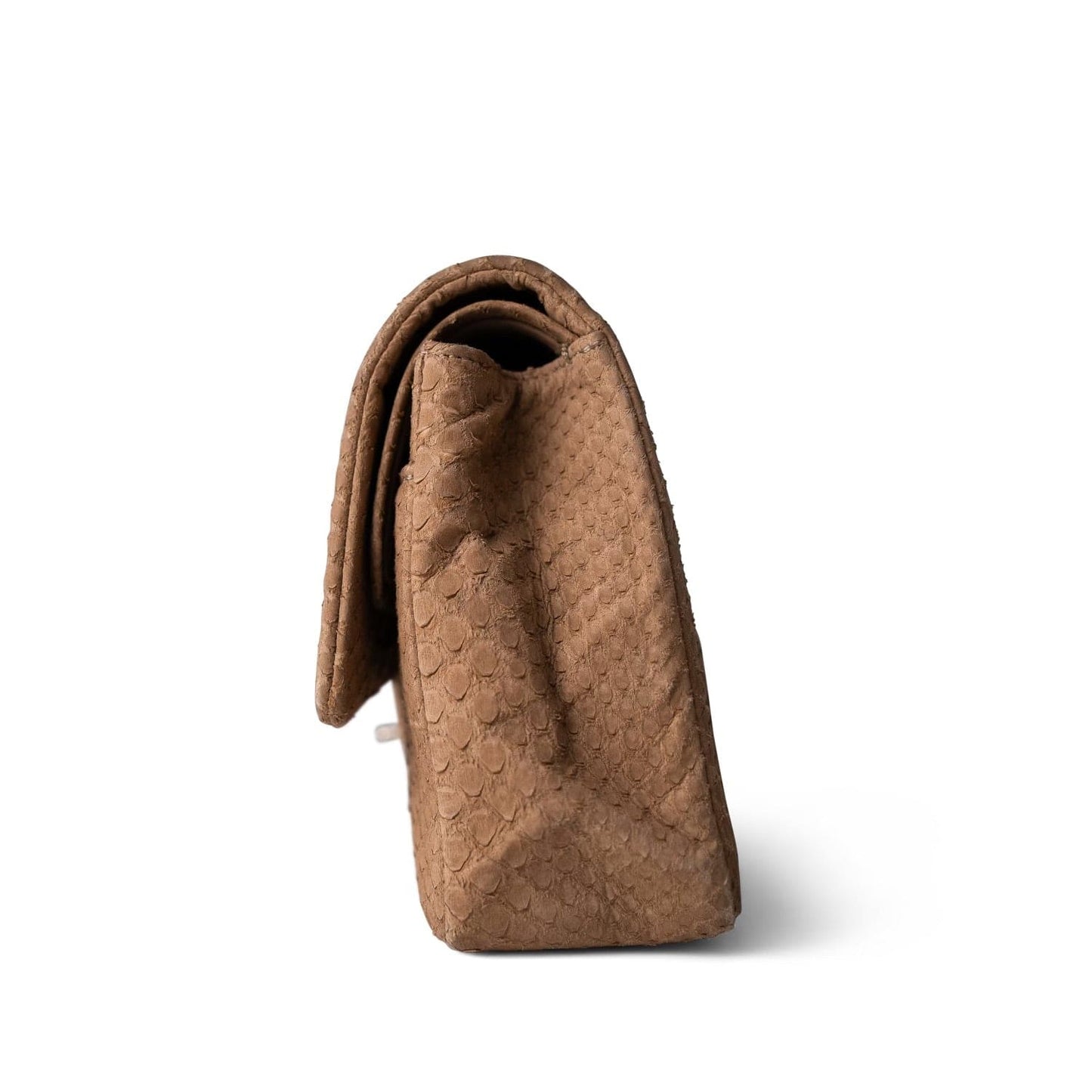 Light Brown Python Medium Classic Flap SHW