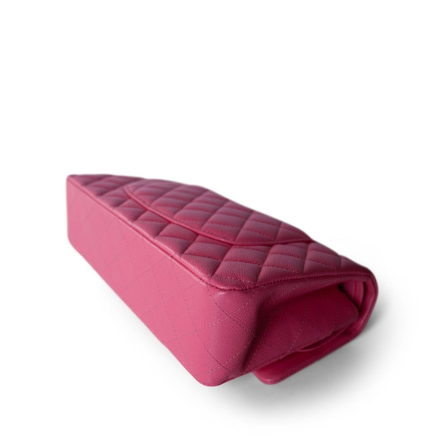 23S Pink Caviar Quilted Classic Flap Medium Light Gold Hardware