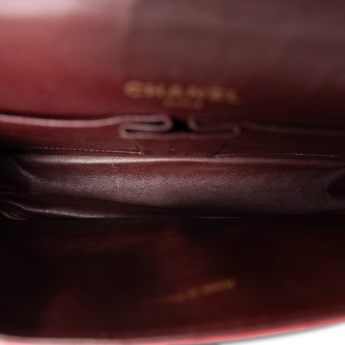 Vintage Red Alligator Double Flap Gold Hardware