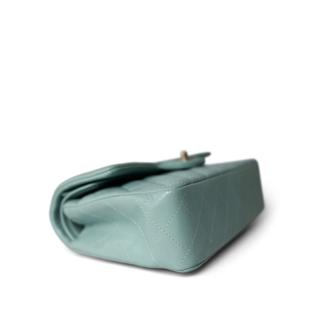 20C Tiffany Blue Small Classic Flap Light Gold Hardware