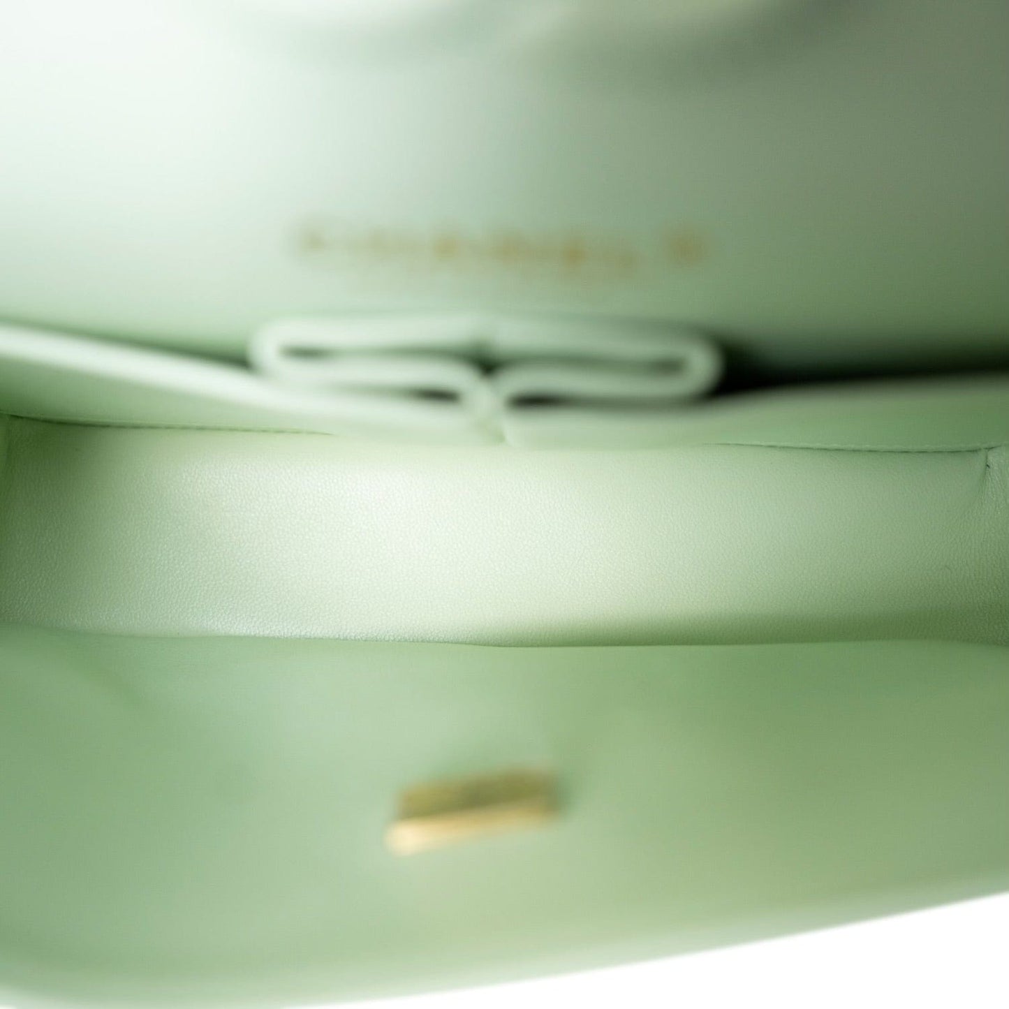 22C Light Green Caviar Quilted Classic Flap Small LGHW