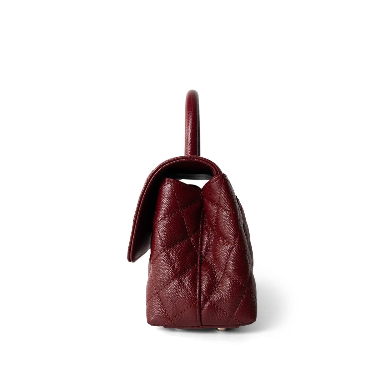 21A Burgundy Caviar Quilted Coco Handle Small LGHW
