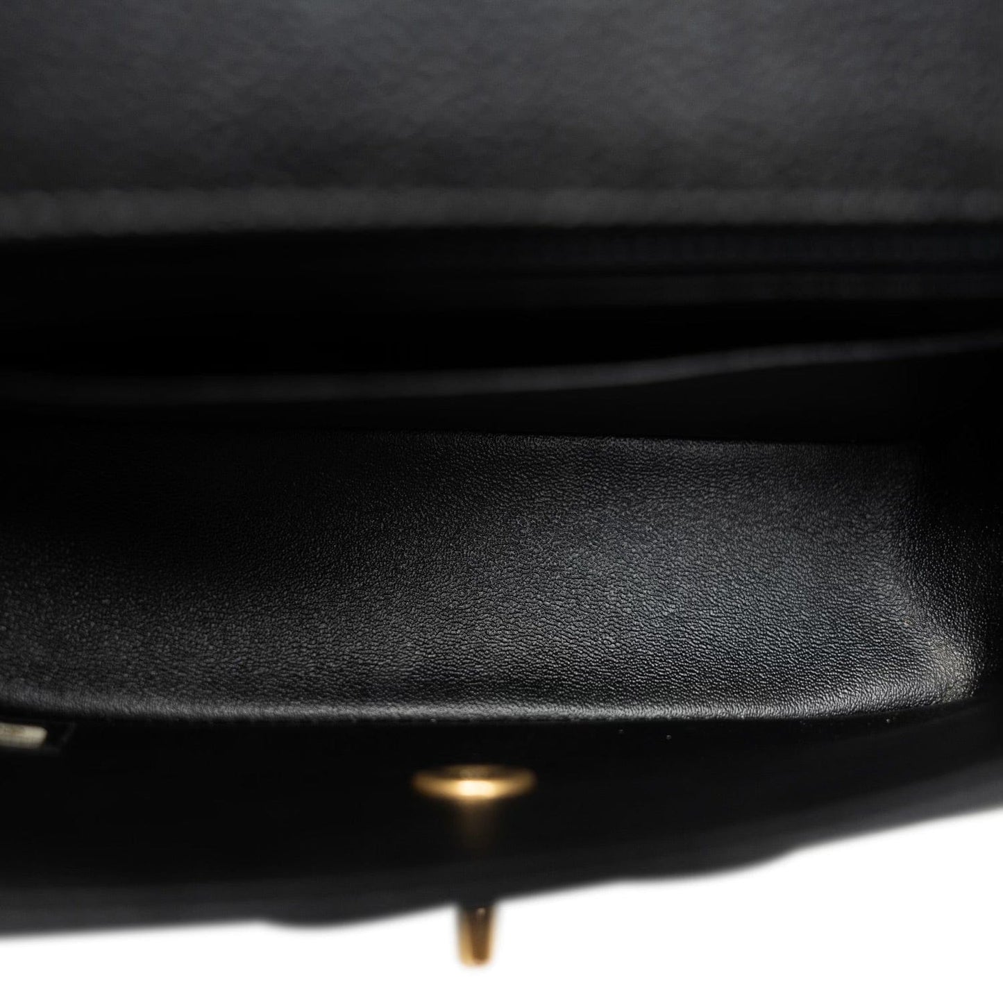 16C Black Caviar Quilted Mini Rectangular Single Flap