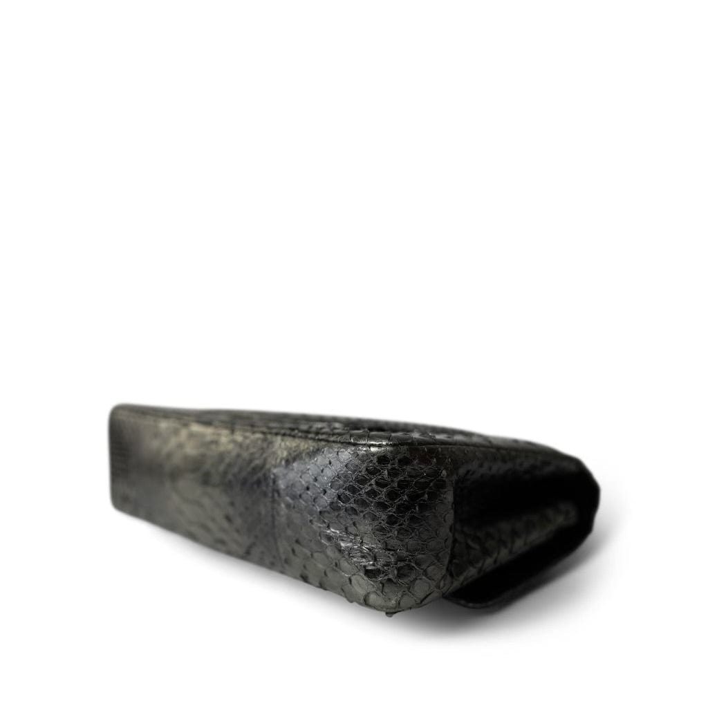 Medium Python Metallic Classic Double Flap