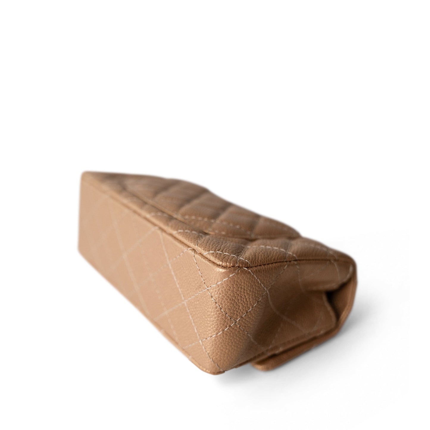 15C Gold Caviar Quilted Mini Rectangular Flap Antique Gold Hardware