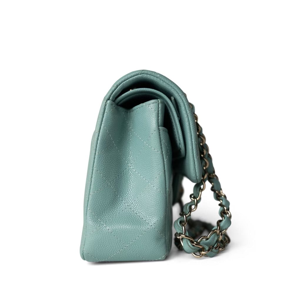 20C Tiffany Blue Small Classic Flap Light Gold Hardware